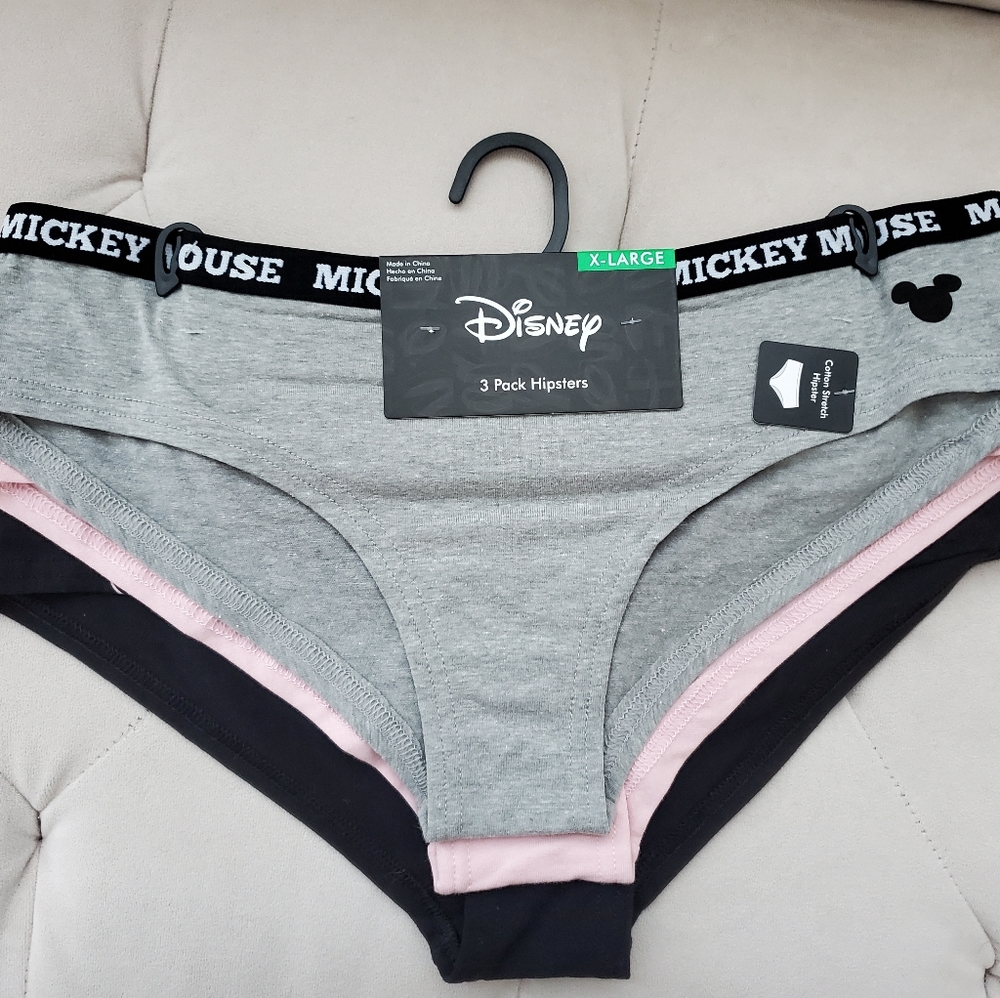 NWT Disney 3 Pack Hipsters Mickey Mouse XL